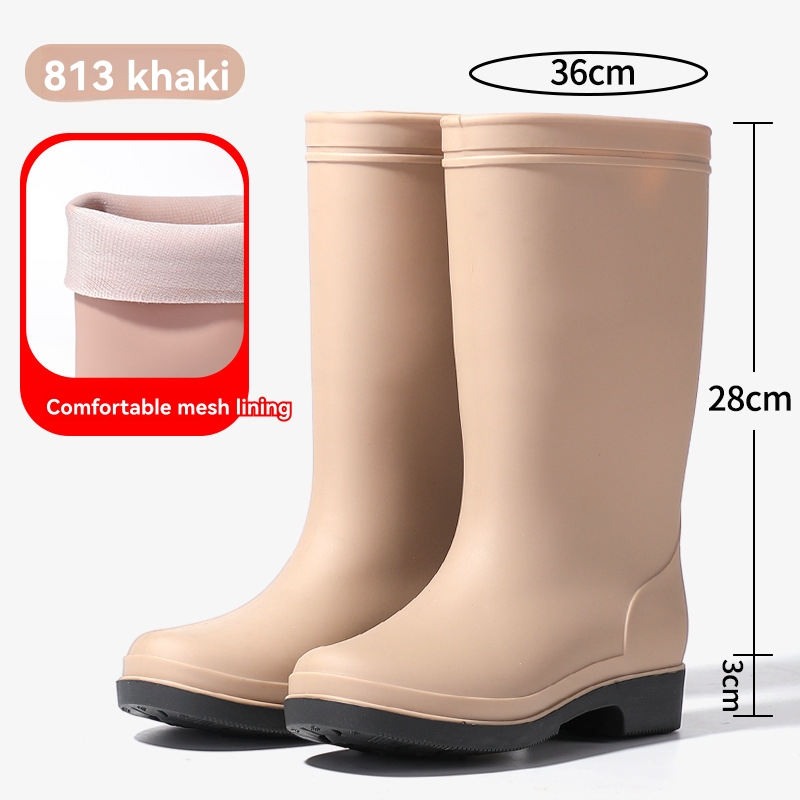 3/4 Rubber Boots With Zip  |  Womens Rainboots Medium Rainboots Rainboots Medium